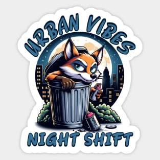 Urban Vibes Graffiti Fox Sticker